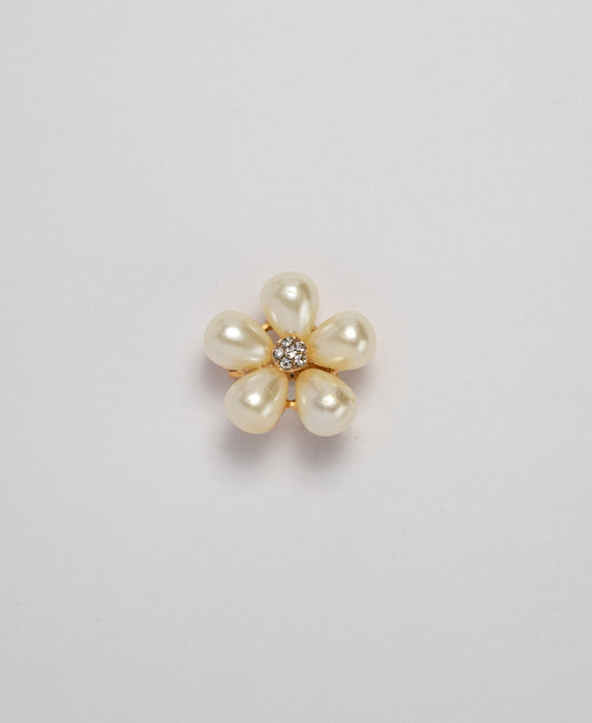Pearl Petal Flower - White/Gold