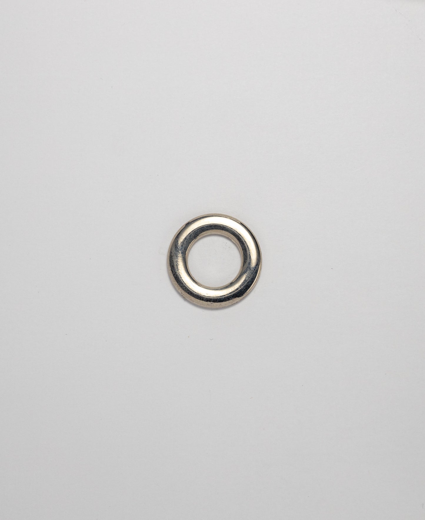 O-Ring - ABS Silver Flat (15mm) (SOLD IN PACKS OF 10)