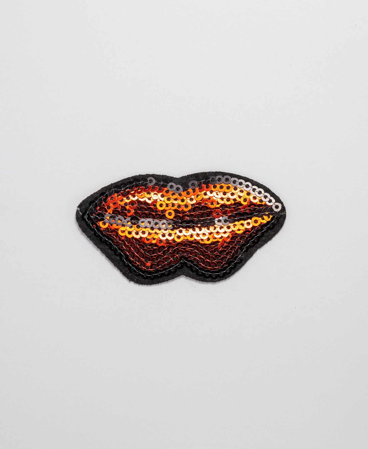 Iron on Motif - Red/Black Sequence Lips