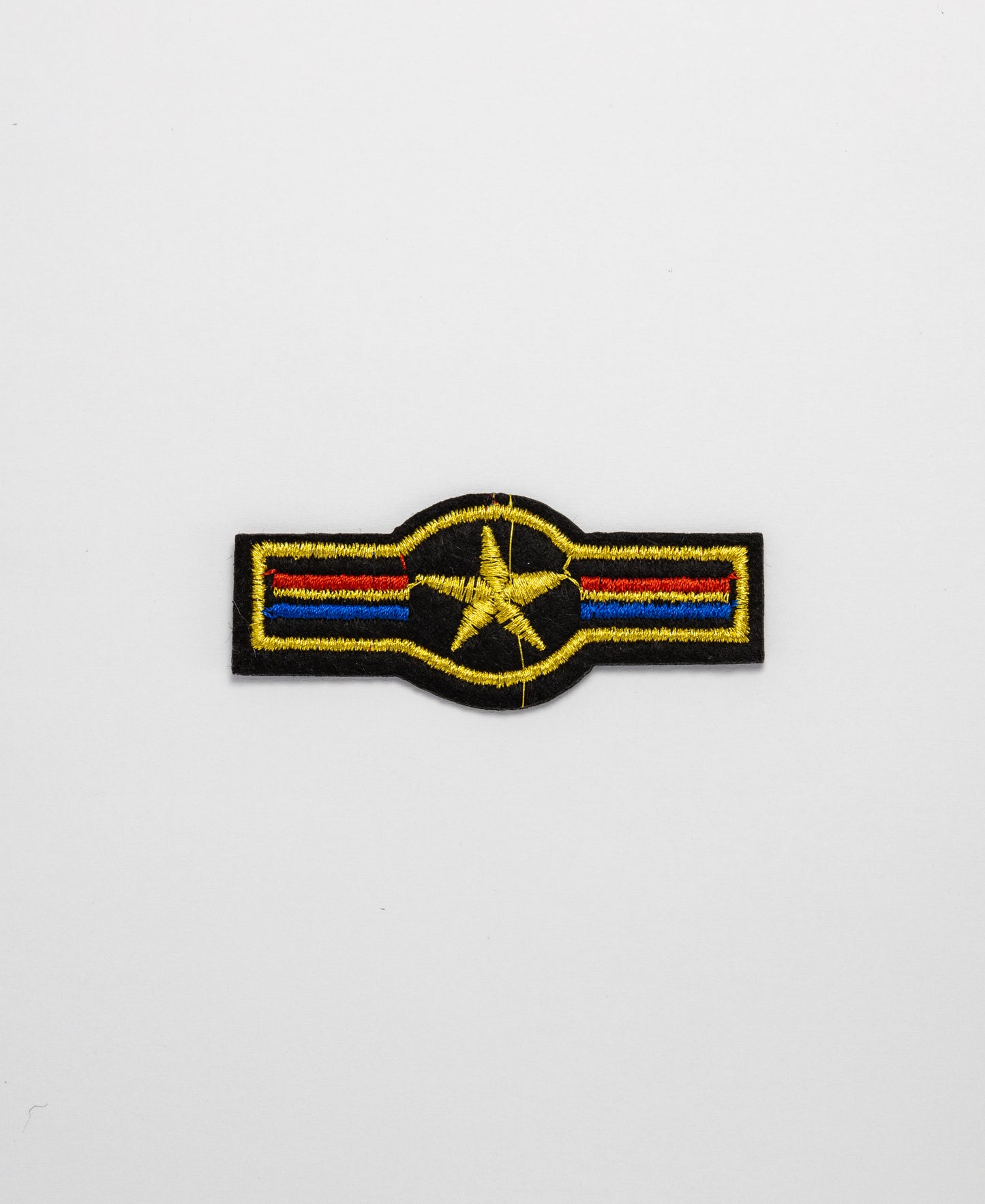 Iron on Motif- Black/Red/Blue/Gold Star Patch