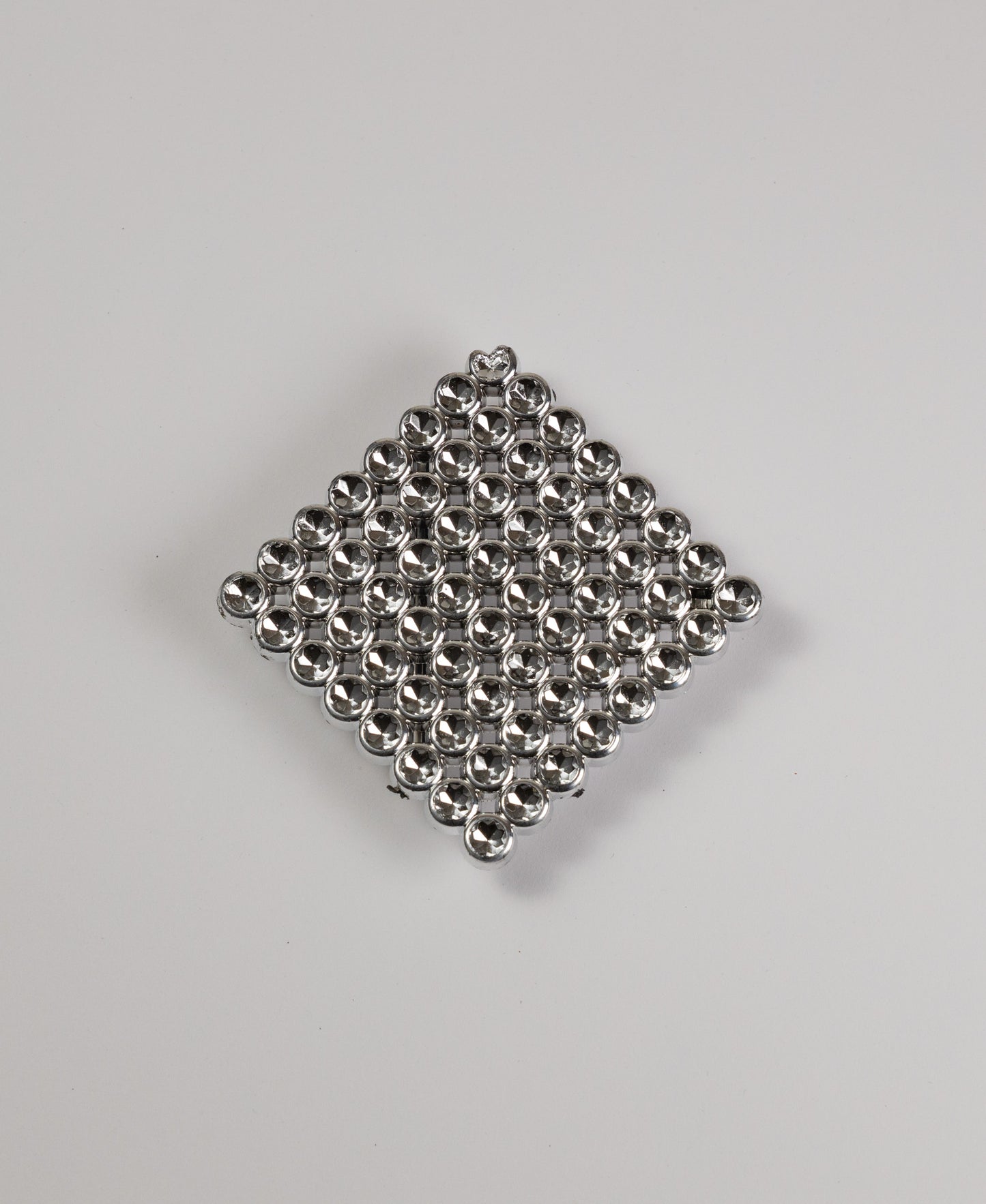 Fancy Buckle - Silver Diamond Effect (60 x 60mm)