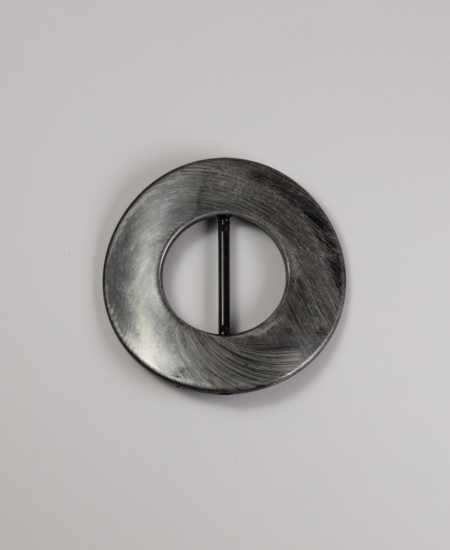 Fancy Buckle - Grey/Black Rigid Finish O-Slider (70 x 75mm)