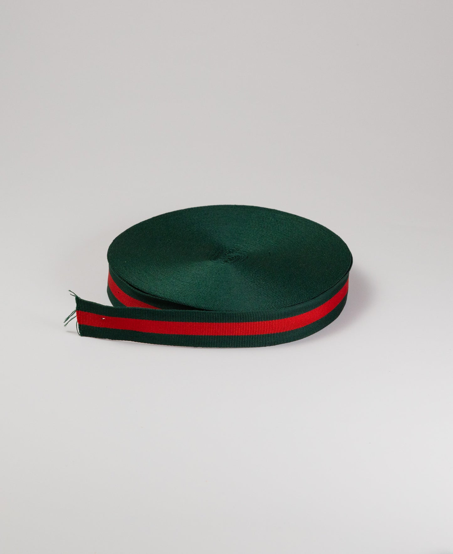 Striped Grosgrain Tape - Green/Red (25MM)