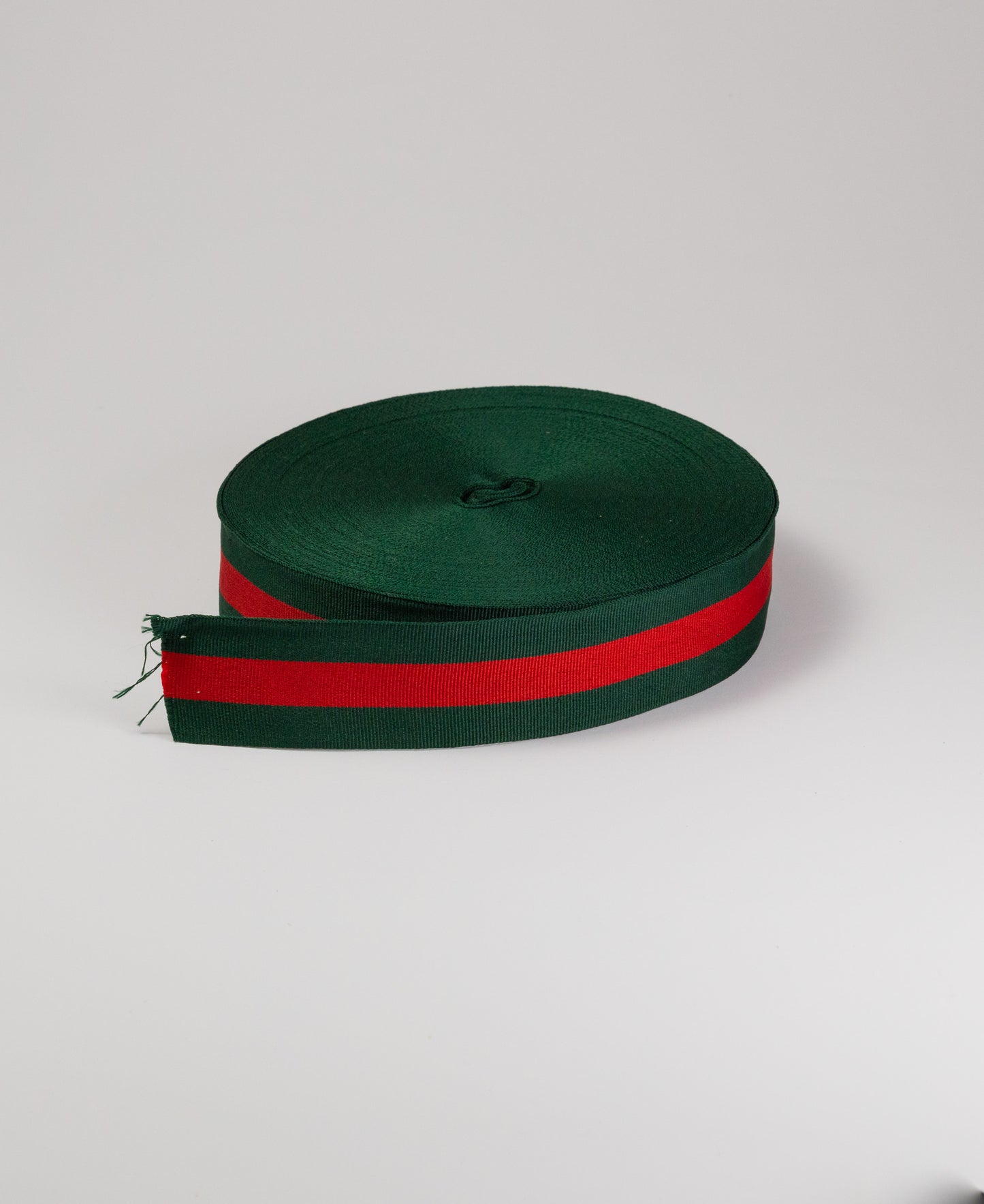 Striped Grosgrain Tape - Green/Red (40MM)