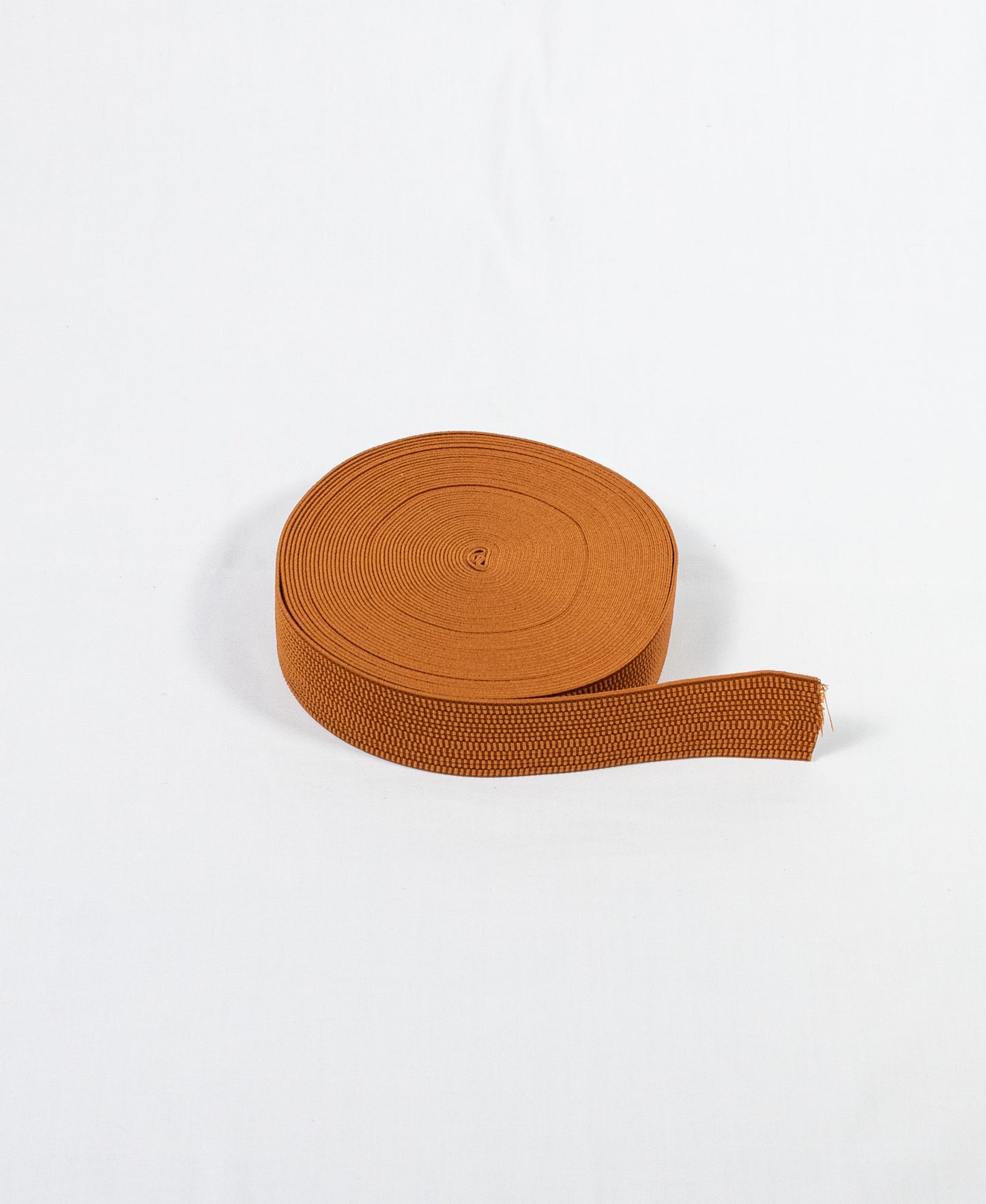 Fancy Elastic - Beaded Dark Tan (50mm) (SOLD PER METER & ROLL)