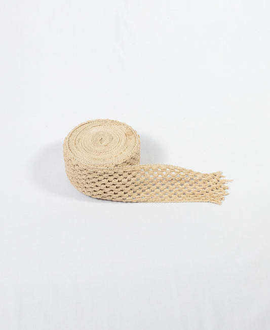 Stretch Crochet Elastic - Natural (75mm) (SOLD PER METER & ROLL)