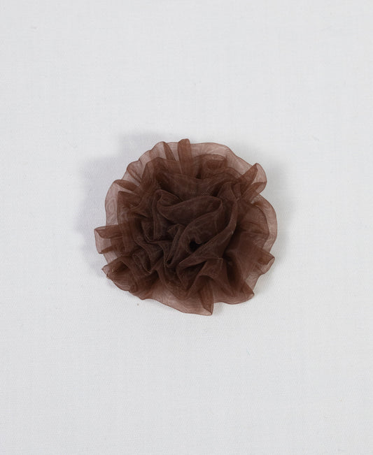 Fancy Pin On Organza Flower Brooches