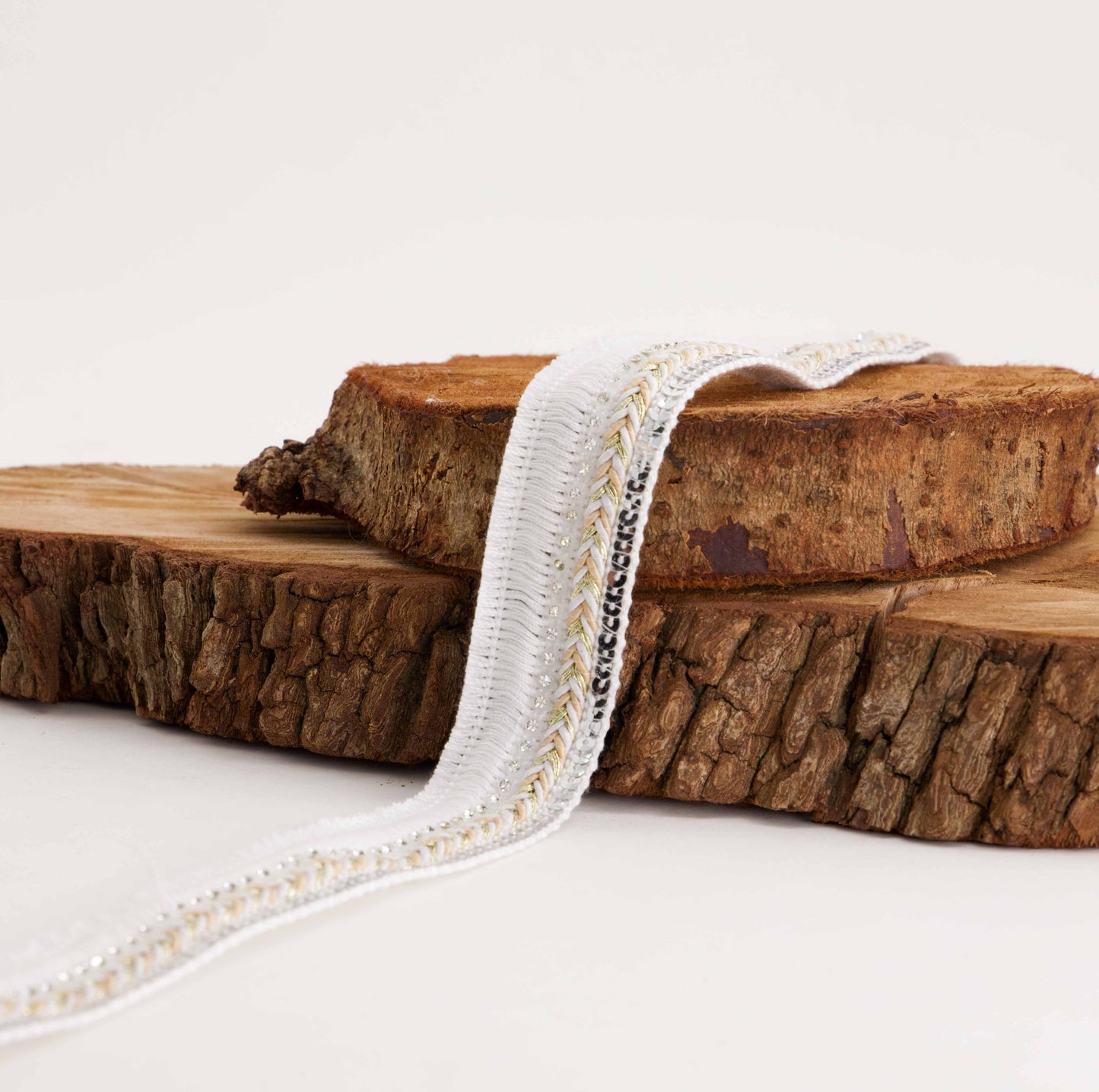 Sequin Braid with Stone, Cord and Fringe (SOLD PER METER)