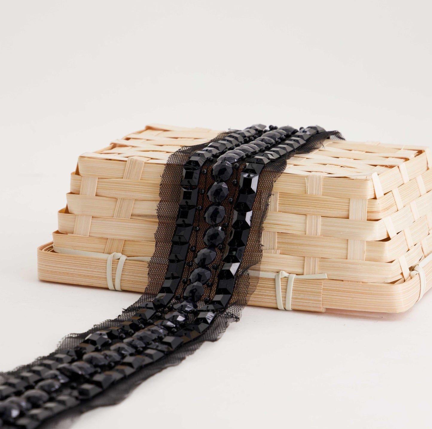 Beaded Braid on Mesh (SOLD PER METER)