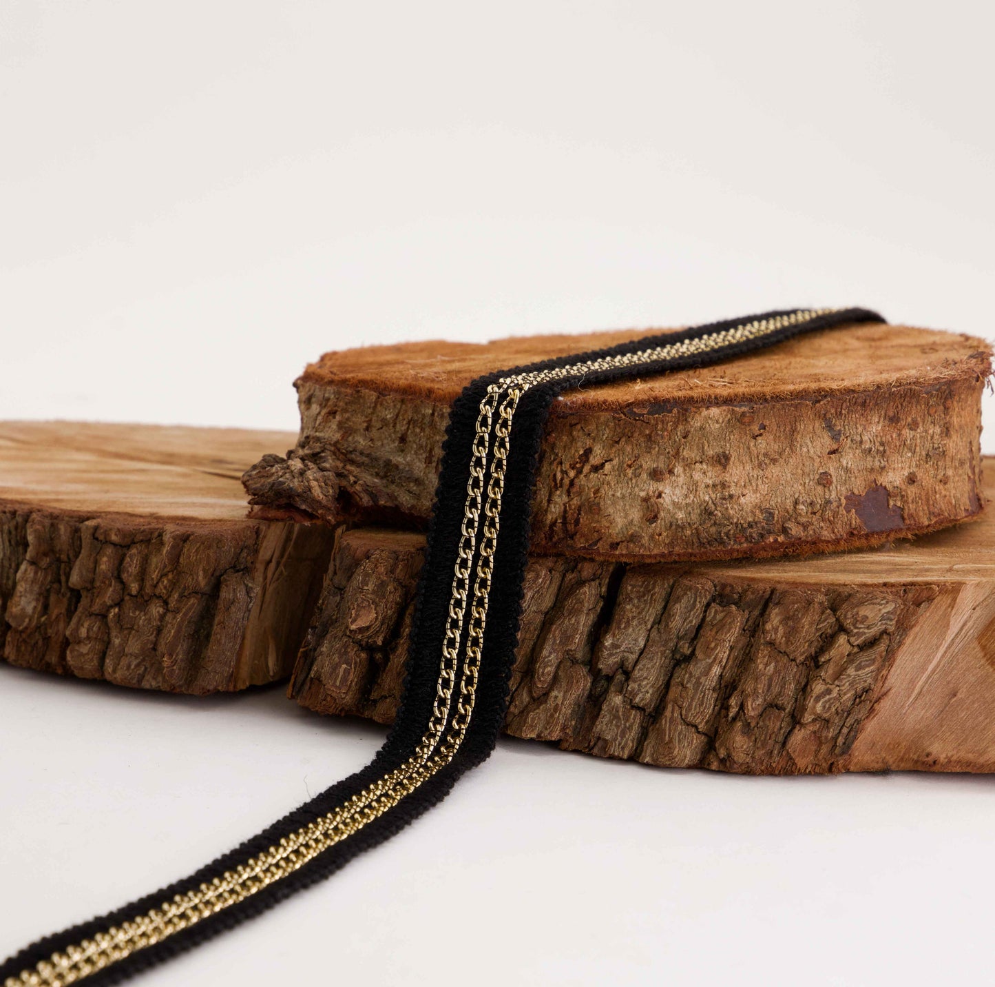 Braid with Gold Chain (SOLD PER METER)