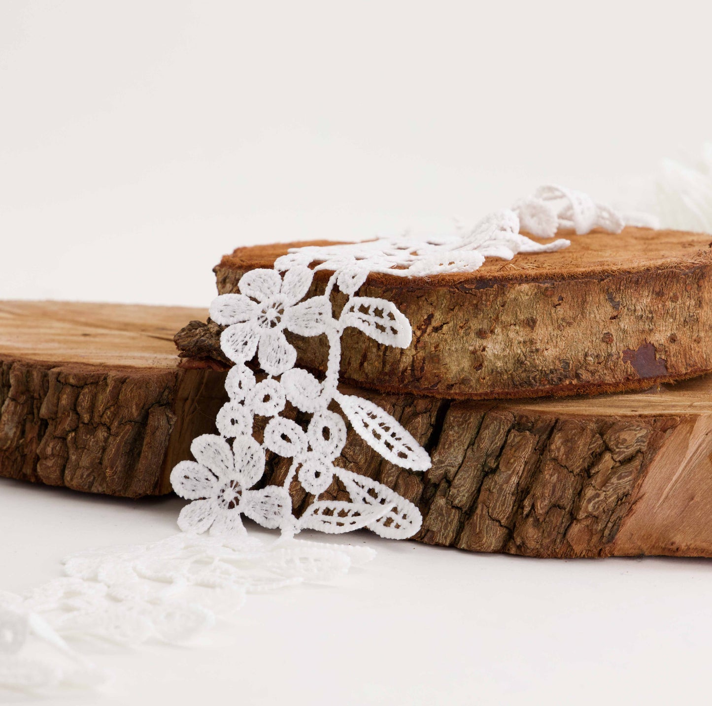 Flower & Leaf Polyester Lace (SOLD PER METER)