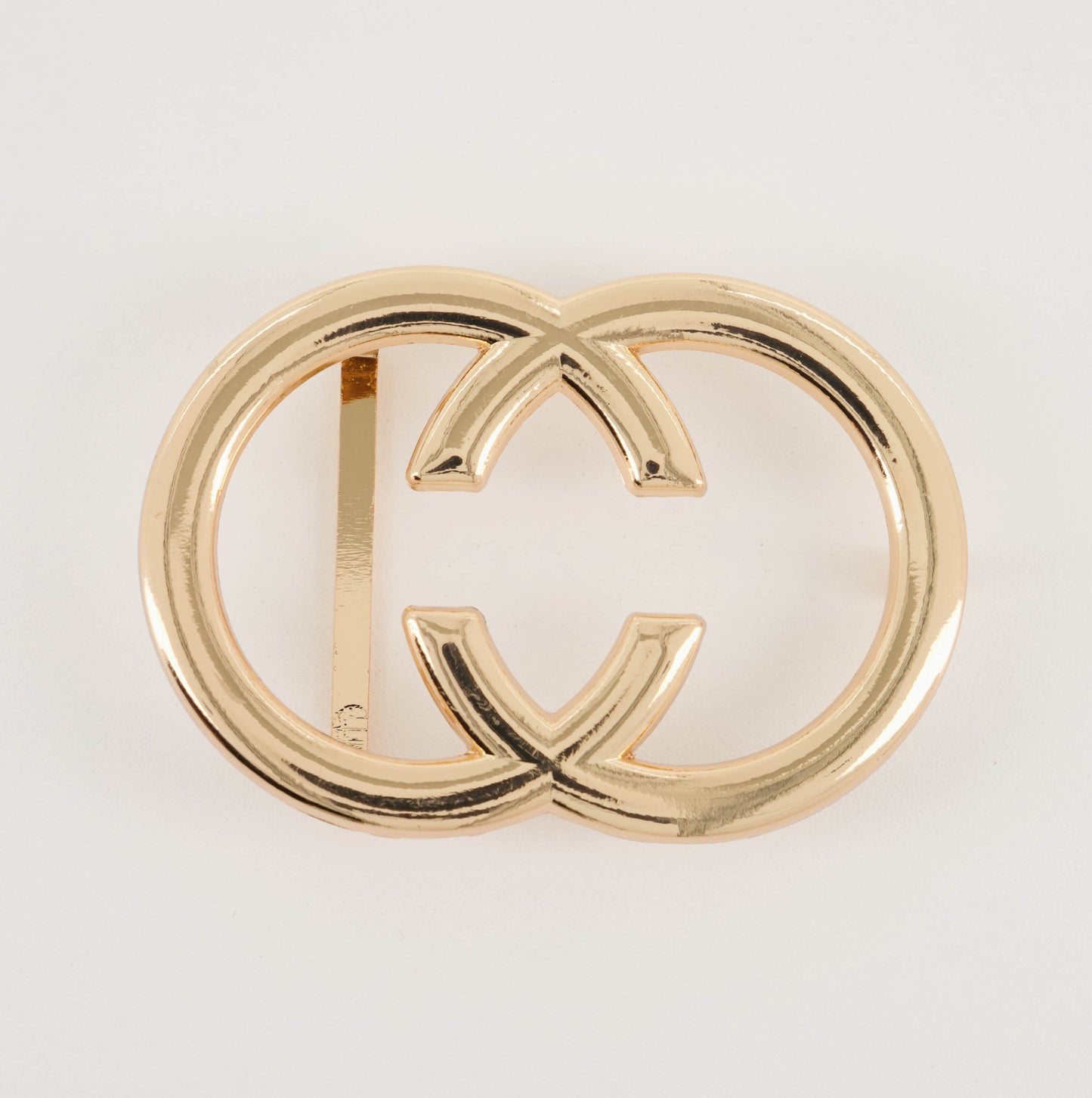 Rose Gold Double C Bar and Pin Metal Buckle (4cm)