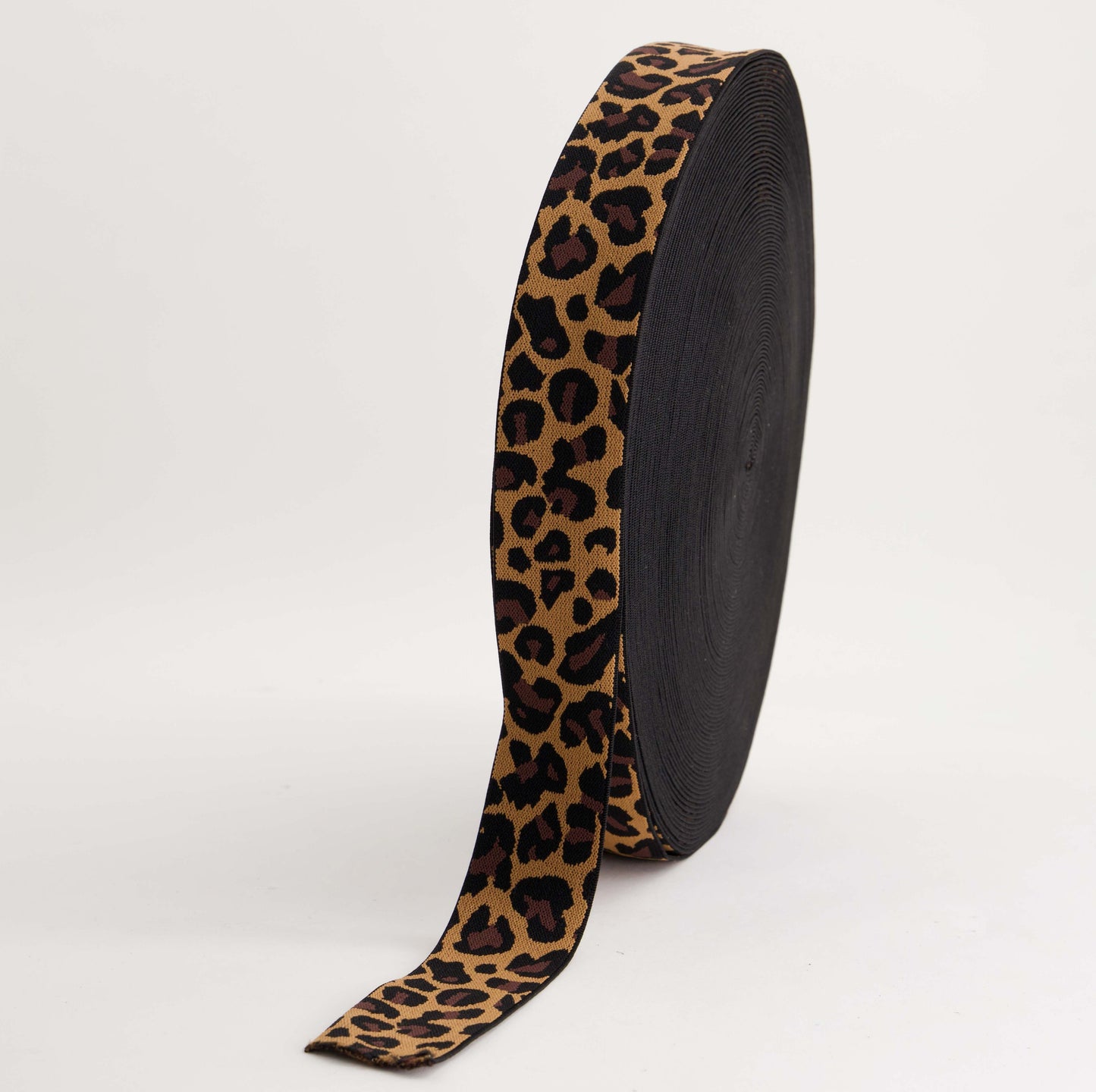 Fancy Elastic - Leopard Print (40mm) (SOLD PER METER & ROLL)
