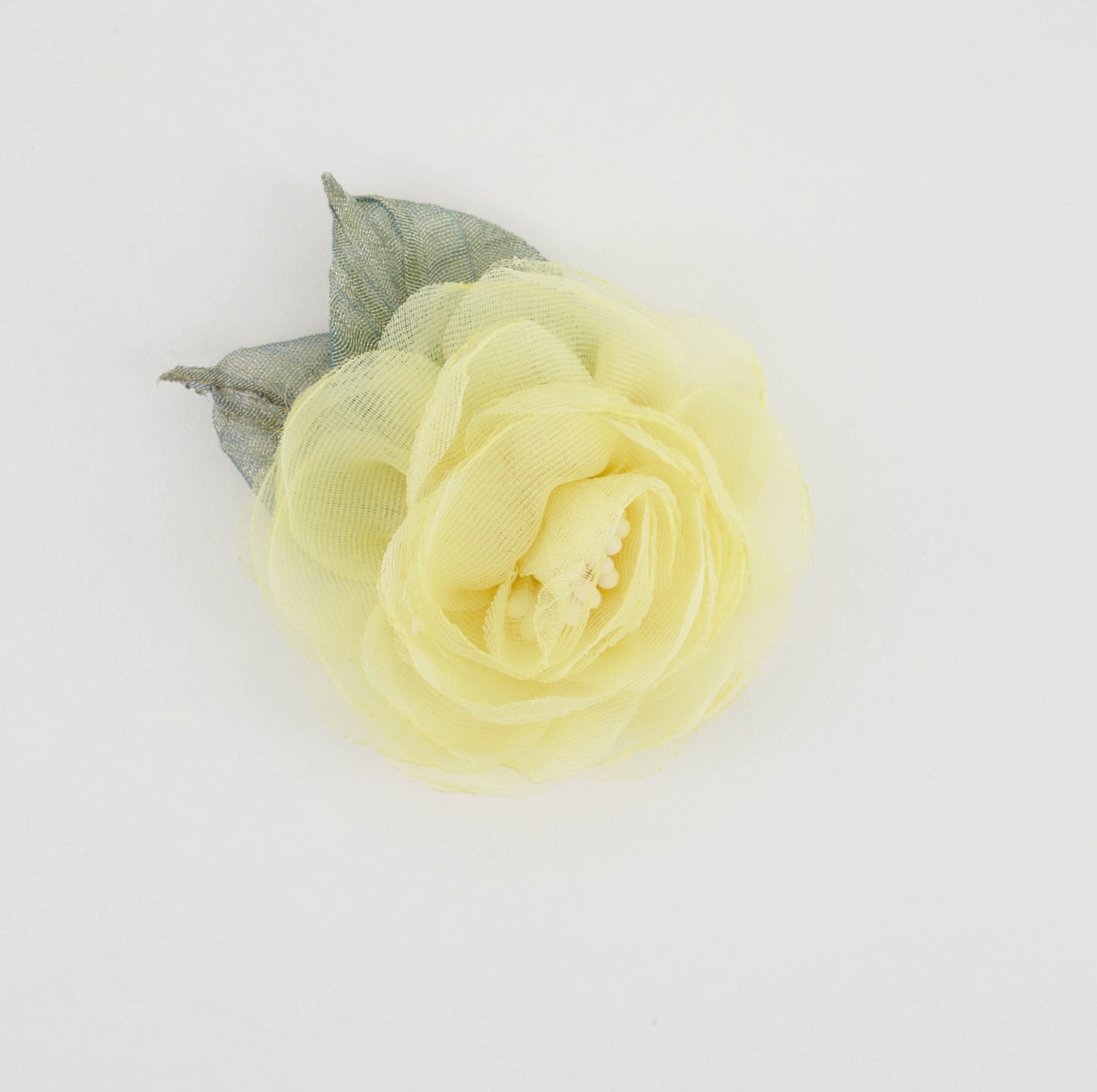 Pin On Organza Flower with Leaf