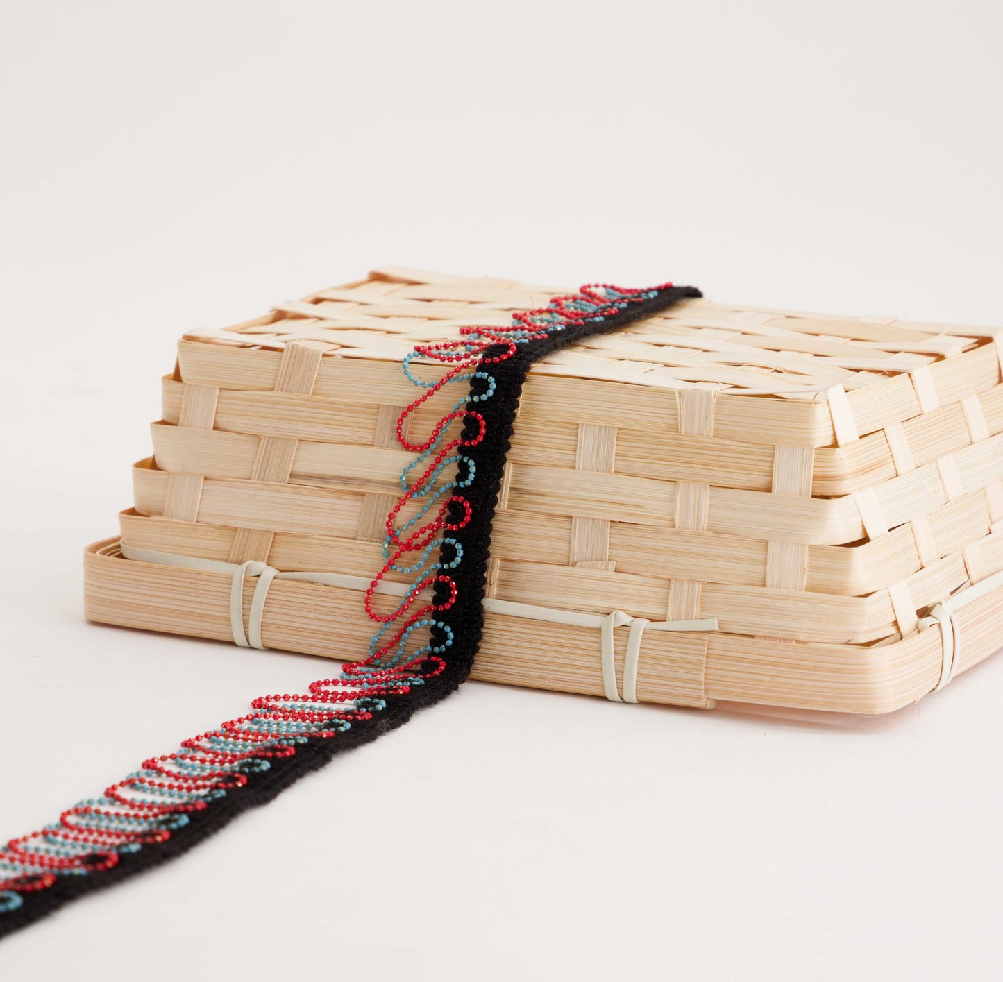 Black Braid & Fringe Beads (SOLD PER METER)