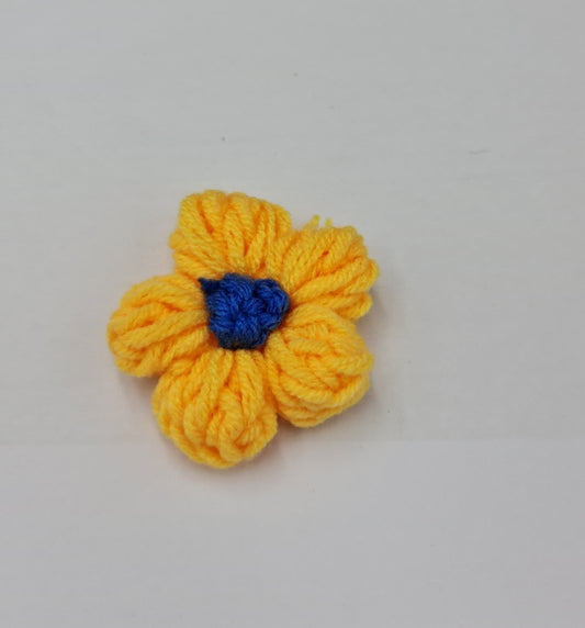 Stitch on Crochet Flower Motif