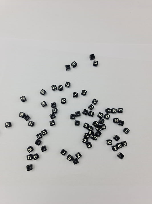 Plastic Alphabet Beads (Square) (PACKS OF 50,100 & 200)