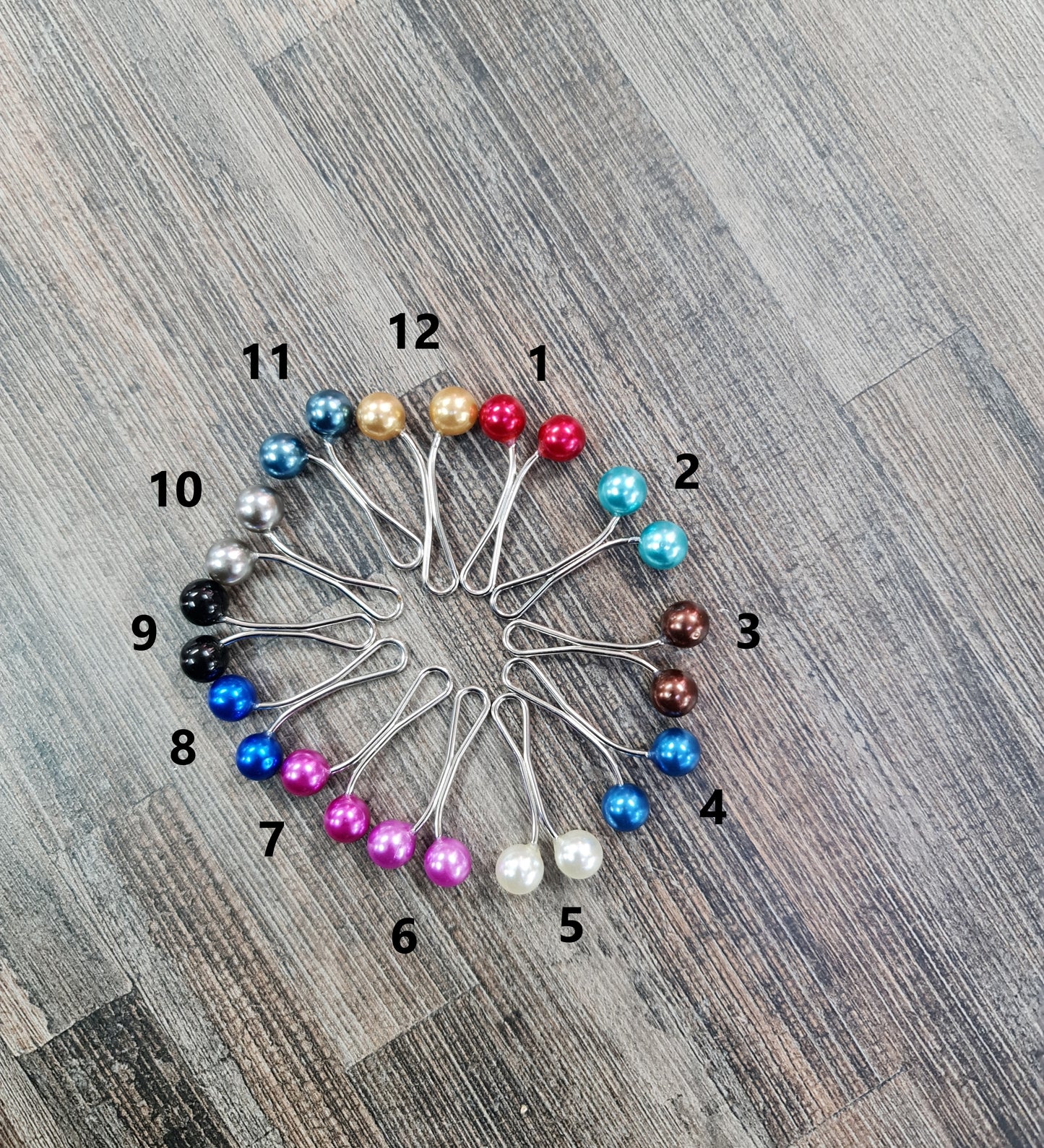 Scarf Clips 12 Assorted colours