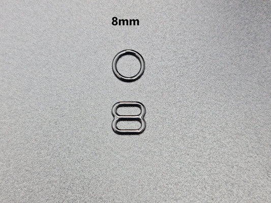 Bra O Rings & Slider (Pack of 30 & 60) (BLACK)
