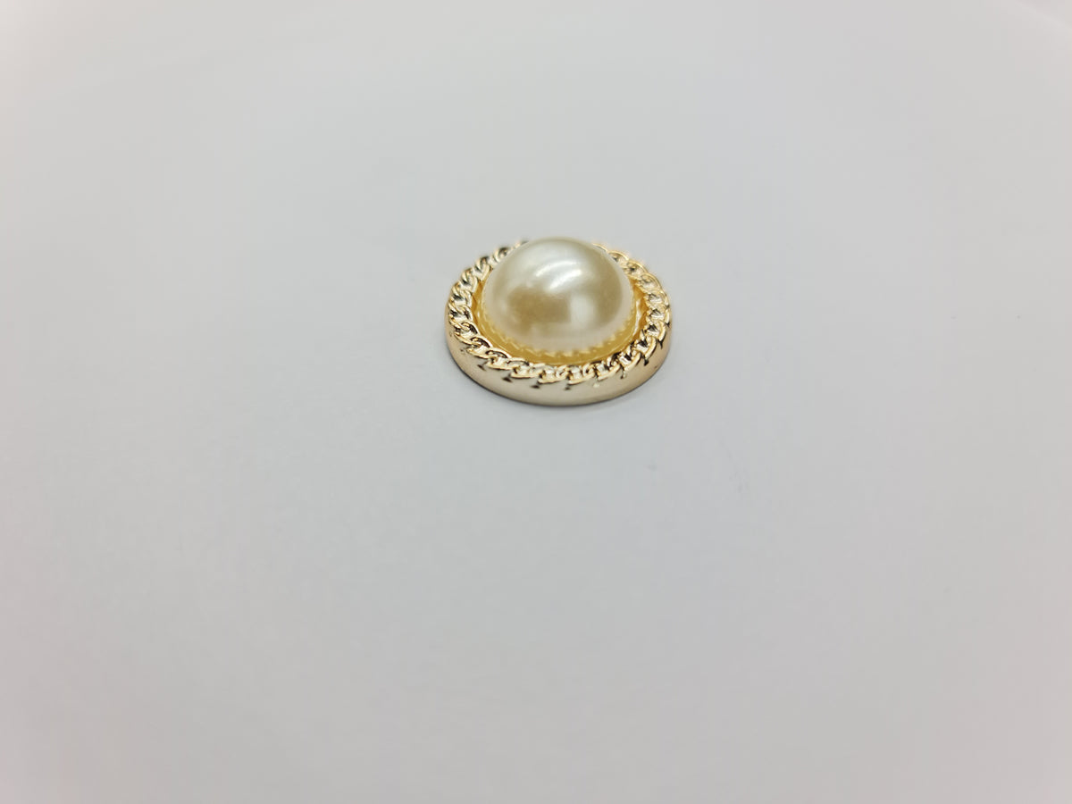 Shank Button Gold Rim Pearl Detailed Rim Buttons - Shank - 21mm - Gold (SOLD IN PACKS OF 10 ...