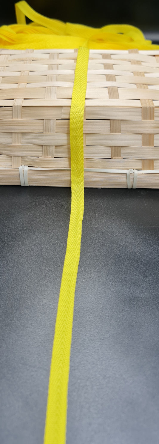 Twill Tape (YELLOW) (10mm) (SOLD PER METER)