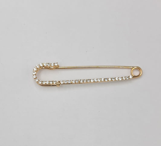 Safety Pin with Rhinestone