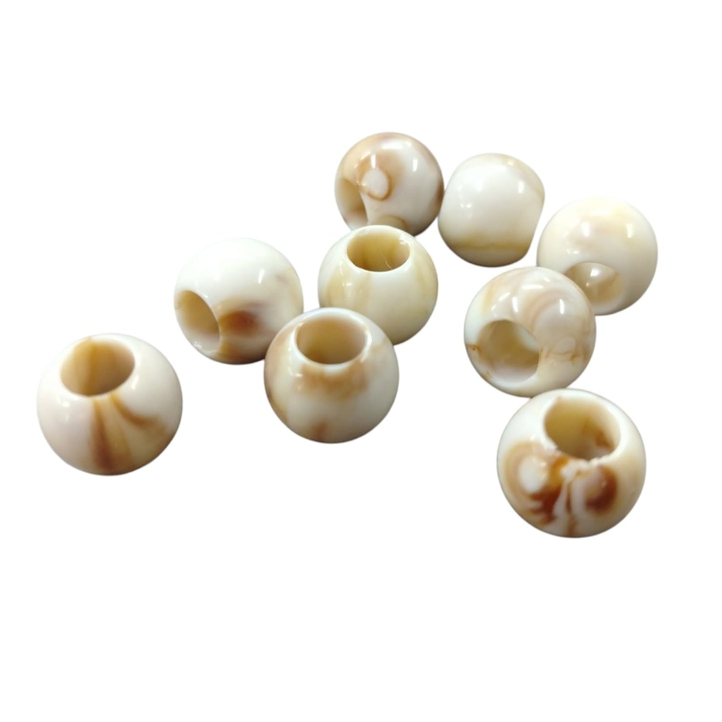 Acrylic Beads - Round - 12mm Length x 5mm Hole - (9 Colours) (SOLD IN PACKS OF 50)