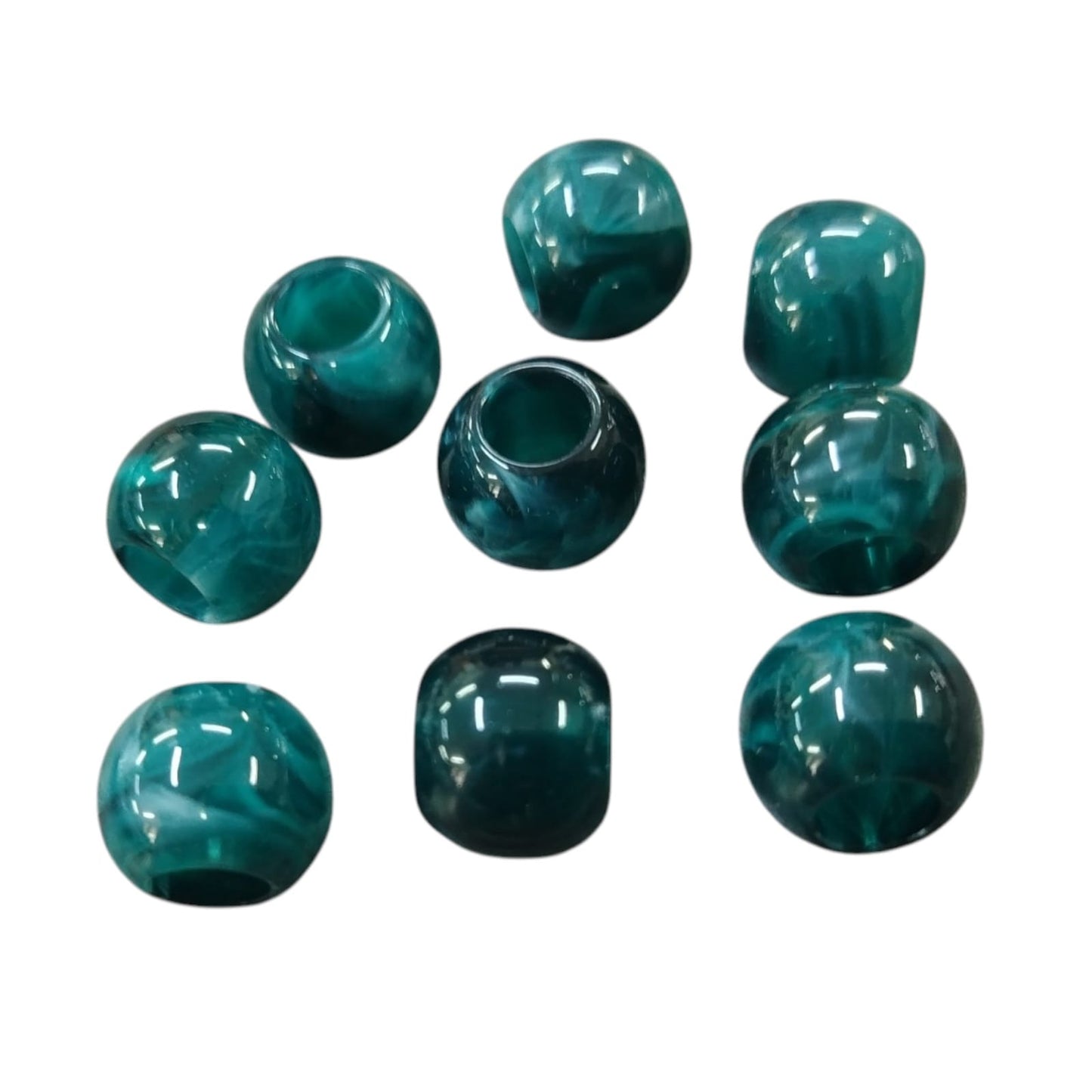 Acrylic Beads - Round - 12mm Length x 5mm Hole - (9 Colours) (SOLD IN PACKS OF 50)