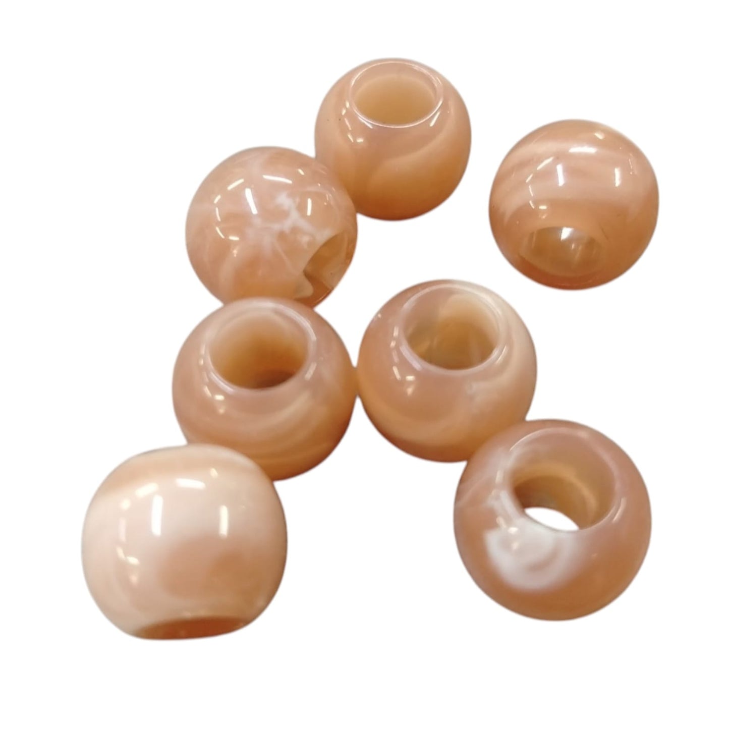 Acrylic Beads - Round - 12mm Length x 5mm Hole - (9 Colours) (SOLD IN PACKS OF 50)