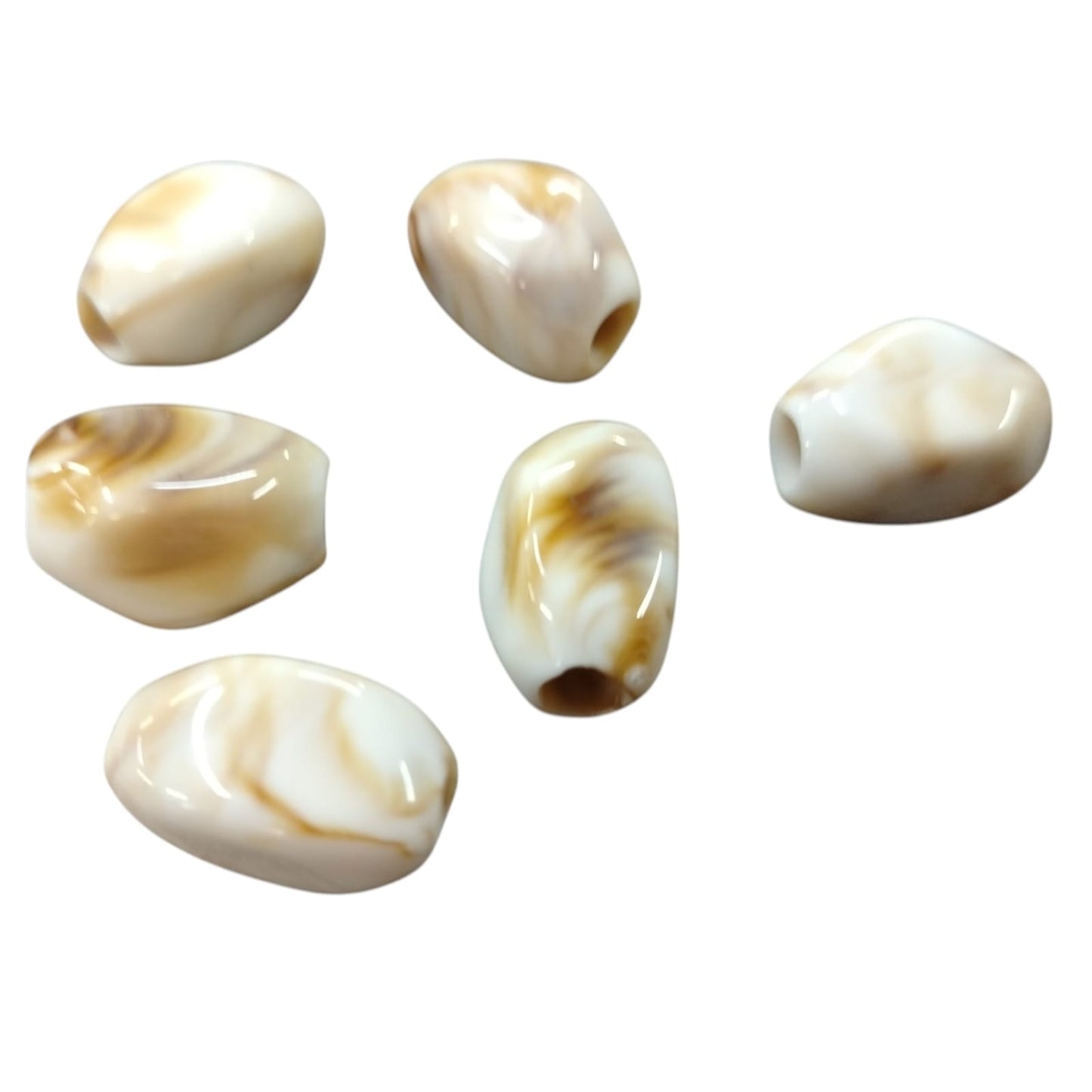 Acrylic Beads - Hexagon - 19mm Length x 5mm Hole - (7 Colours) (SOLD IN PACKS OF 50)