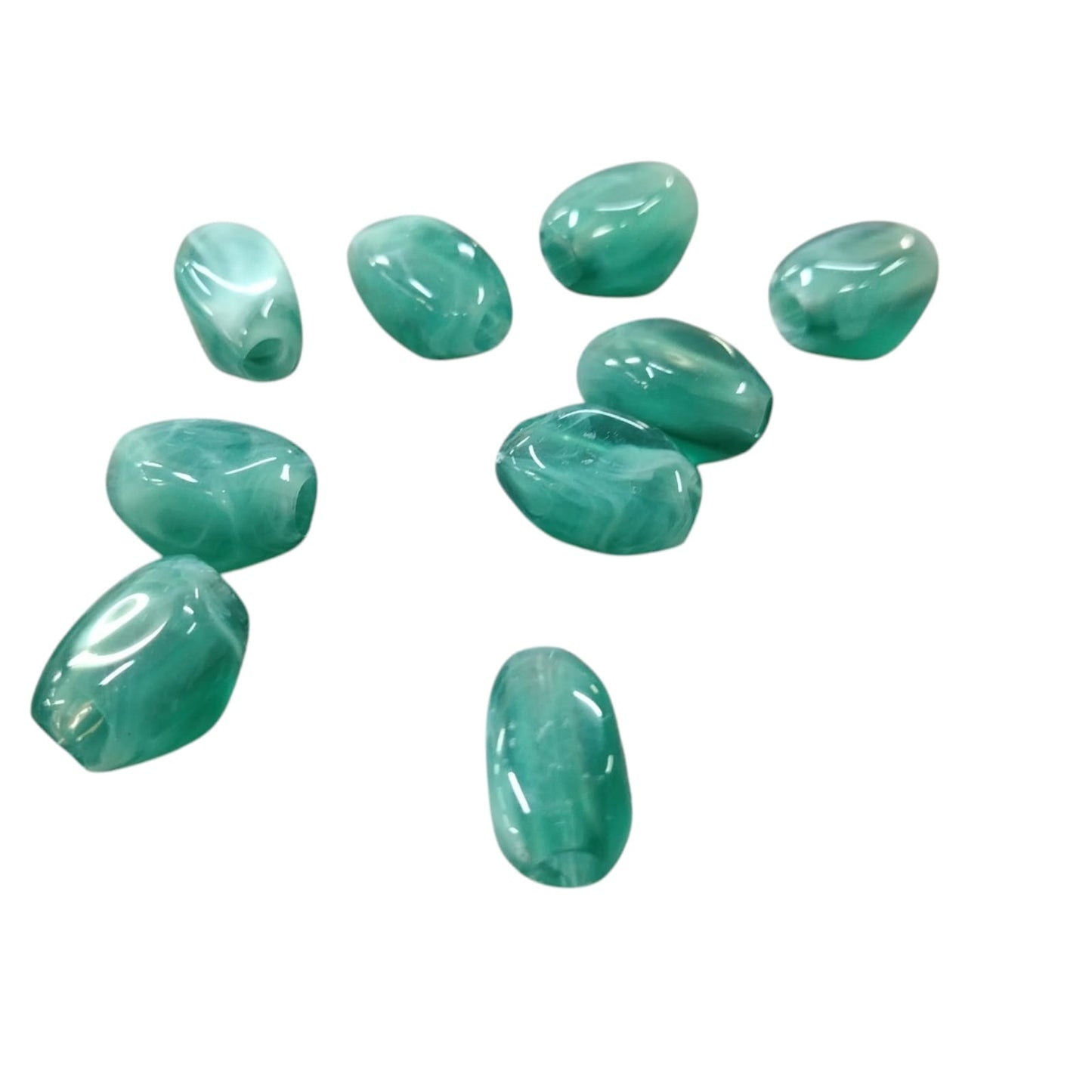 Acrylic Beads - Hexagon - 19mm Length x 5mm Hole - (7 Colours) (SOLD IN PACKS OF 50)