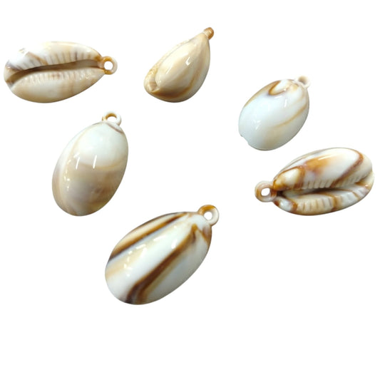 Acrylic Sea Shell Charm - 32mm Height x 17mm Width (SOLD IN PACKS OF 50)