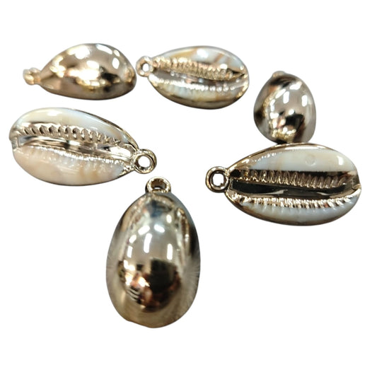 Rose Gold Sea Shell Charm - 32mm Height x 17mm Width (SOLD IN PACKS OF 50)