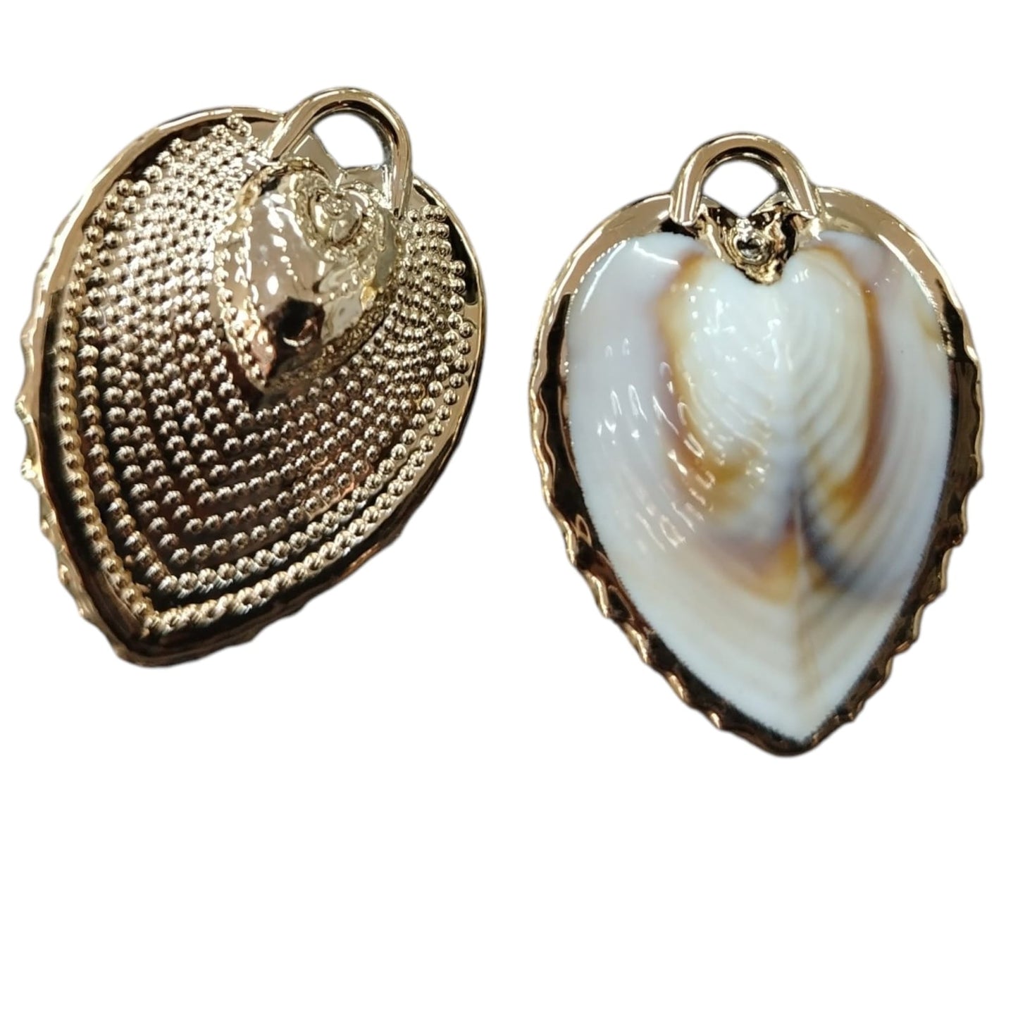 Rose Gold Sea Shell Pendant - 30mm Height x 39mm Width - (SOLD IN PACKS OF 50)