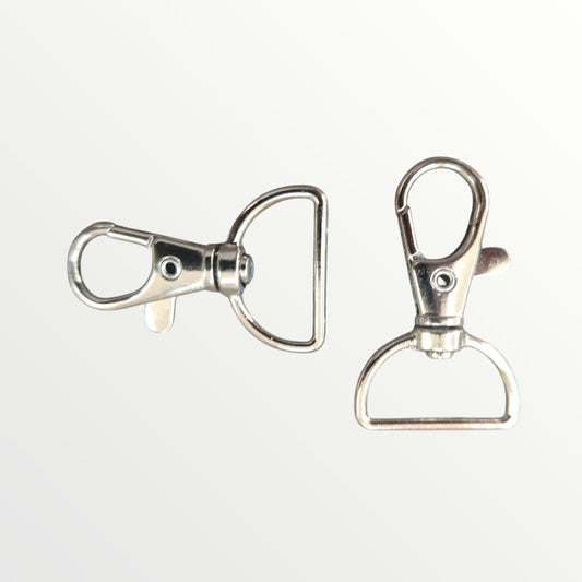 20mm Nickel Snaphook (D Shape) (SOLD IN PACK OF 2)