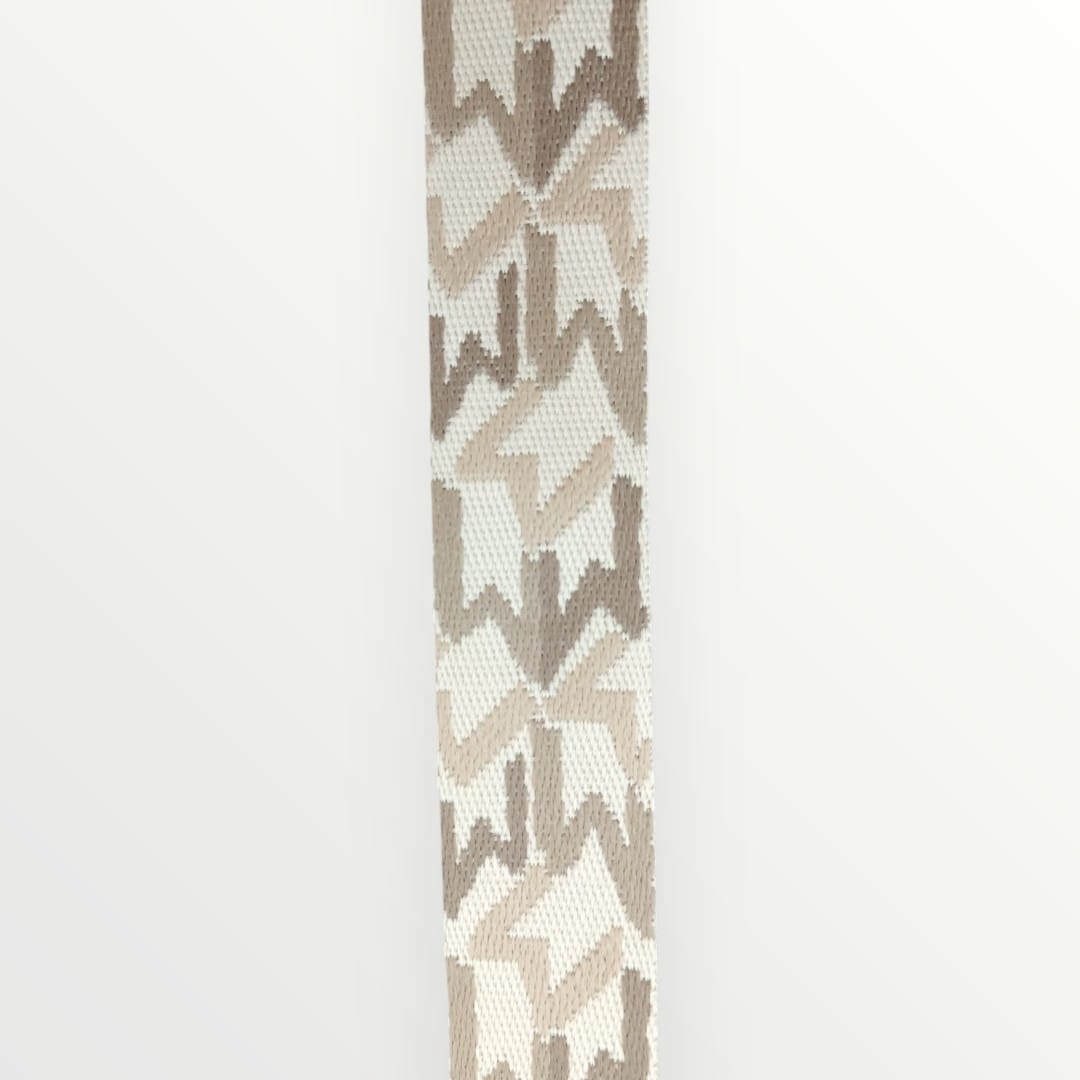 Fancy Webbing - 38mm -  M Design - Brown/Cream/Tan