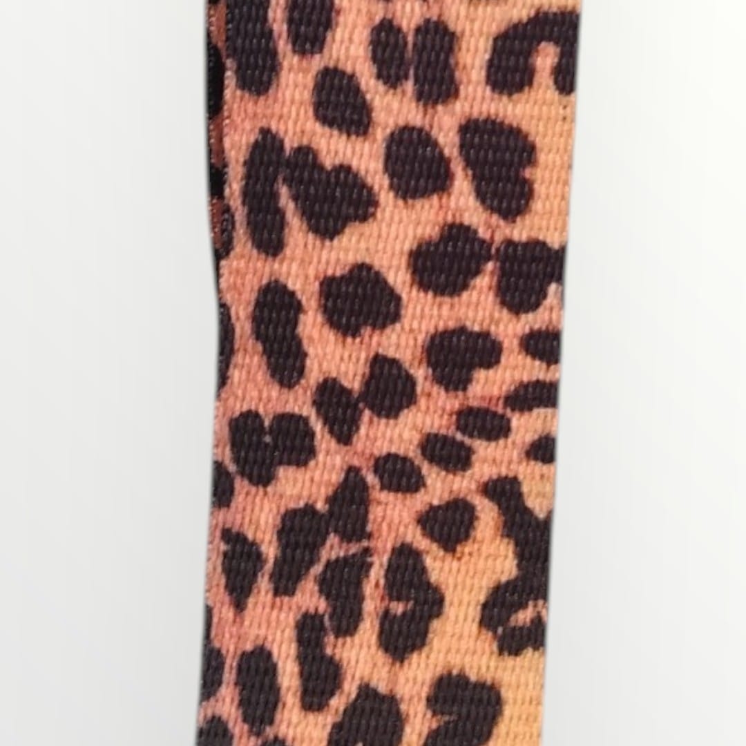 Fancy Webbing - 38mm - Leopard Print - Orange/Black