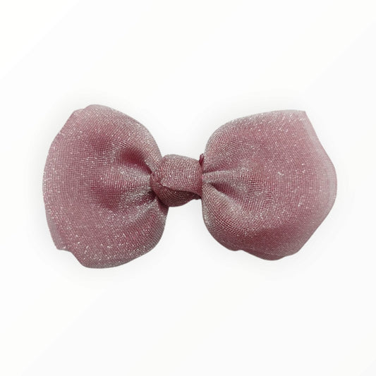 Glittery Organza Bow - 70 x 40mm -