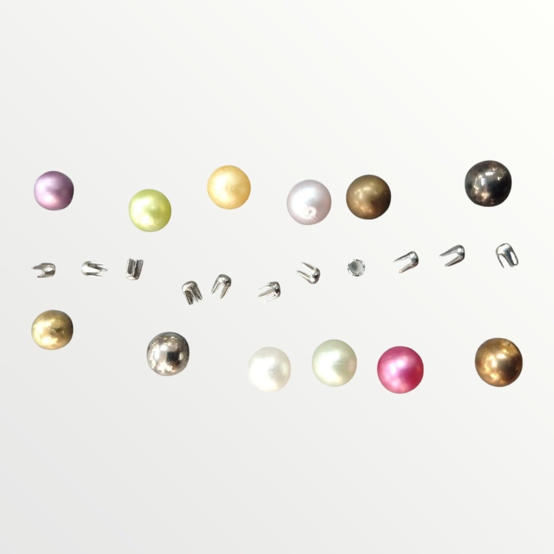Machine Pearls (Pearl Machine Compatible) (6mm)(8mm)(10mm) Assorted Colours (SOLD IN PACKS OF 50 PEARLS with 50 PINS)