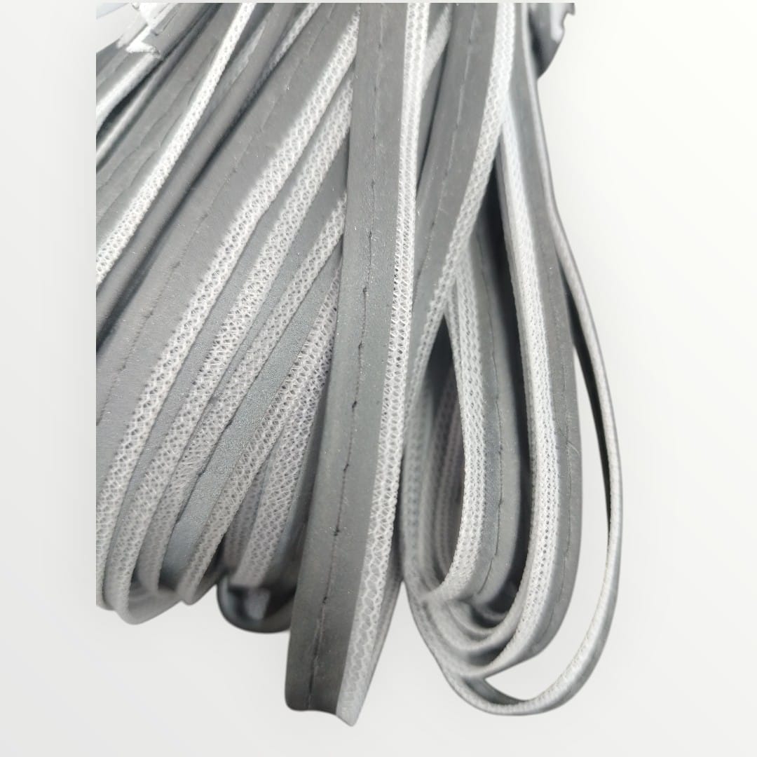 Reflective Piping -10mm - Reflective Silver/White (Sold per 100m Bundle)
