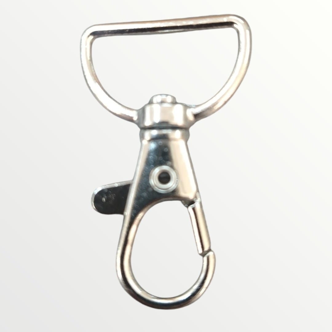 20mm Nickel Snaphook (D Shape) (SOLD IN PACK OF 2)