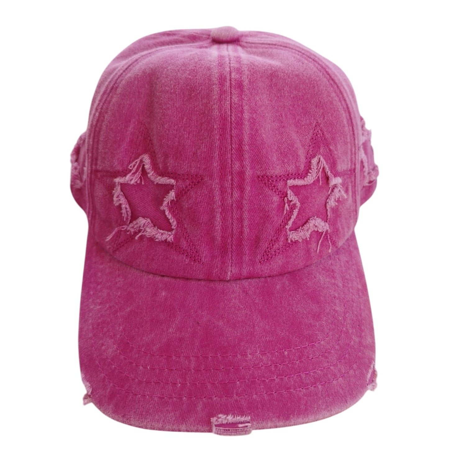 Dank - Star Boi Distressed Cap - 4 Colours (Pink)(Blue)(Black)(Beige)