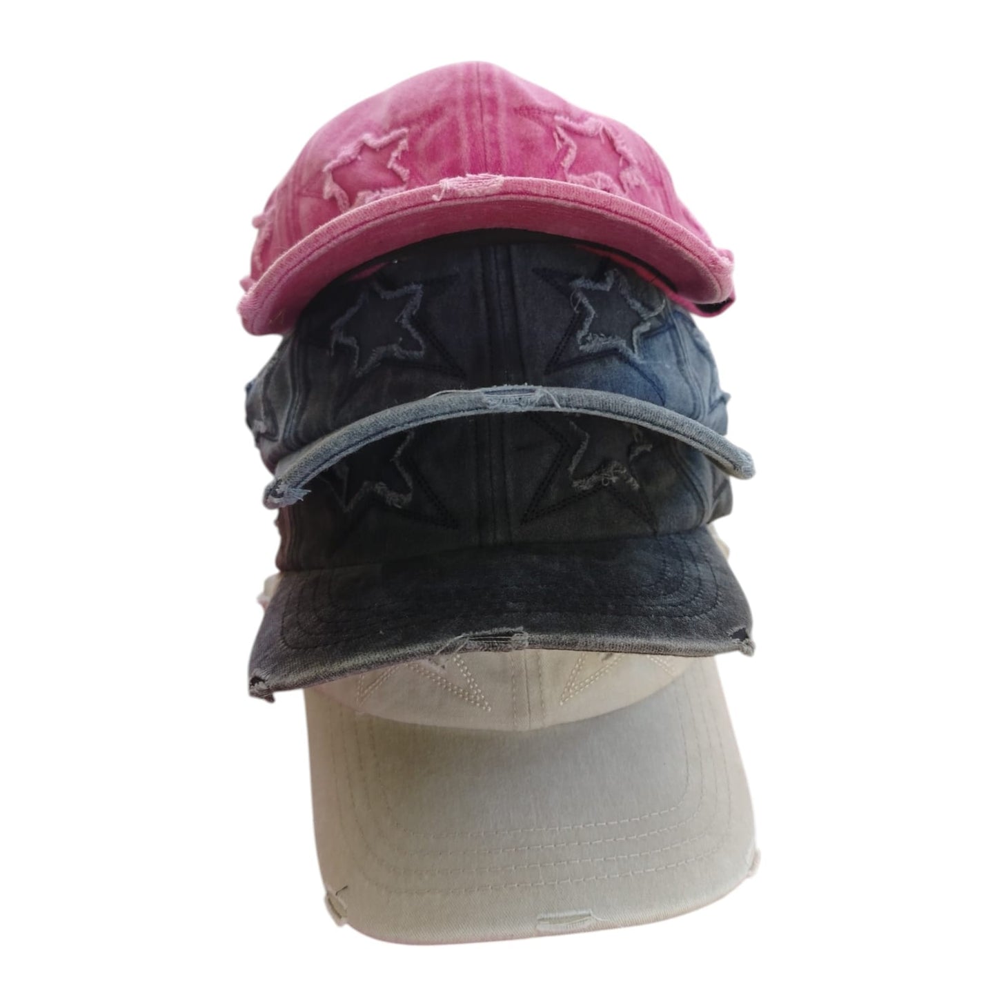 Dank - Star Boi Distressed Cap - 4 Colours (Pink)(Blue)(Black)(Beige)