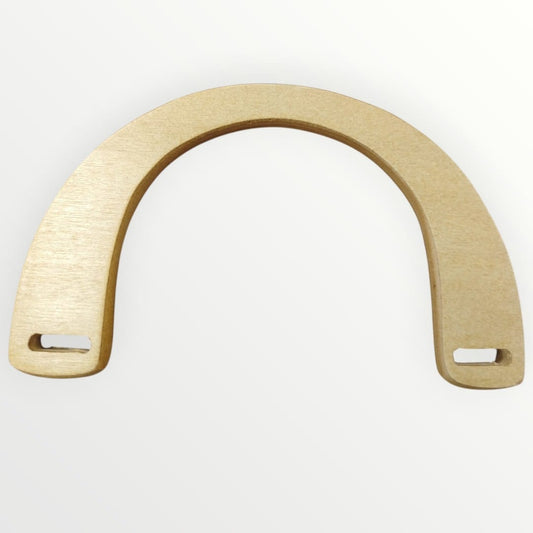 C Shaped Wooden Bag Handles - 15 x 10cm - Natural (SOLD AS SET OF 2)