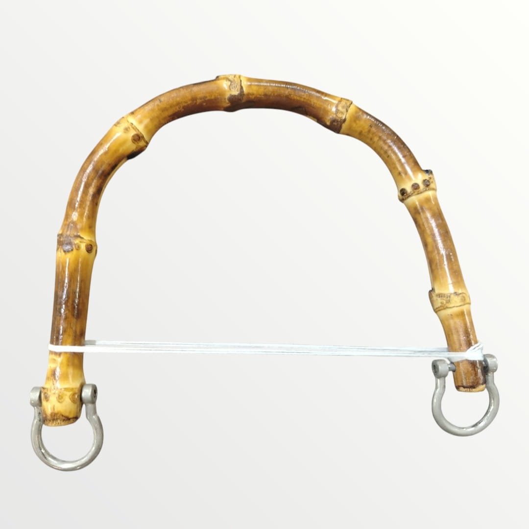 Bag Handle - Bamboo - Natural - 16 x 13cm (SOLD AS A SET OF 2)