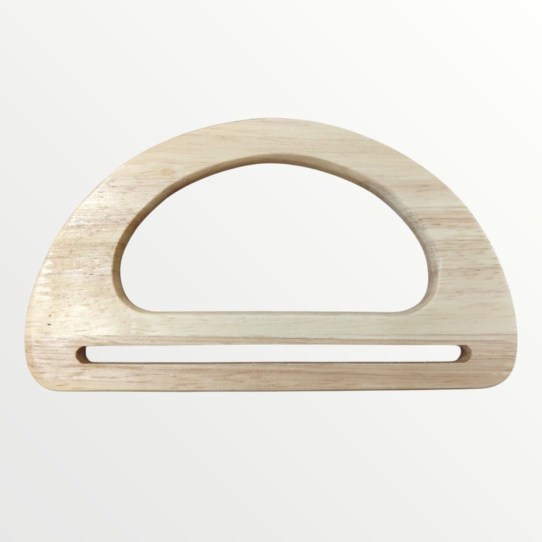 Bag Handle - Wooden - 17 x10 cm - (SOLD AS A SET OF 2)