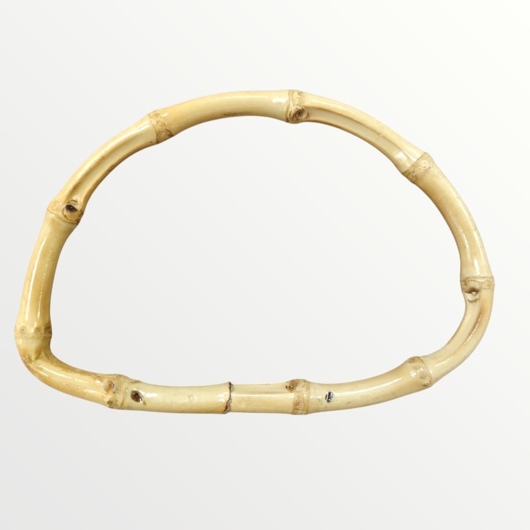 Bag Handle- Bamboo - 17 x 12cm - Natural (SOLD AS A SET OF 2)