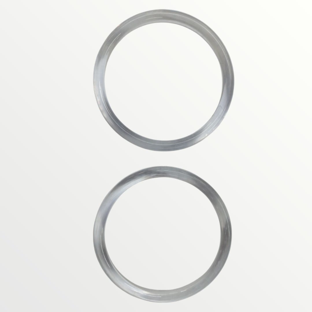 Round Transparent Bag Handle - 12cm - (SOLD AS A SET OF 2)