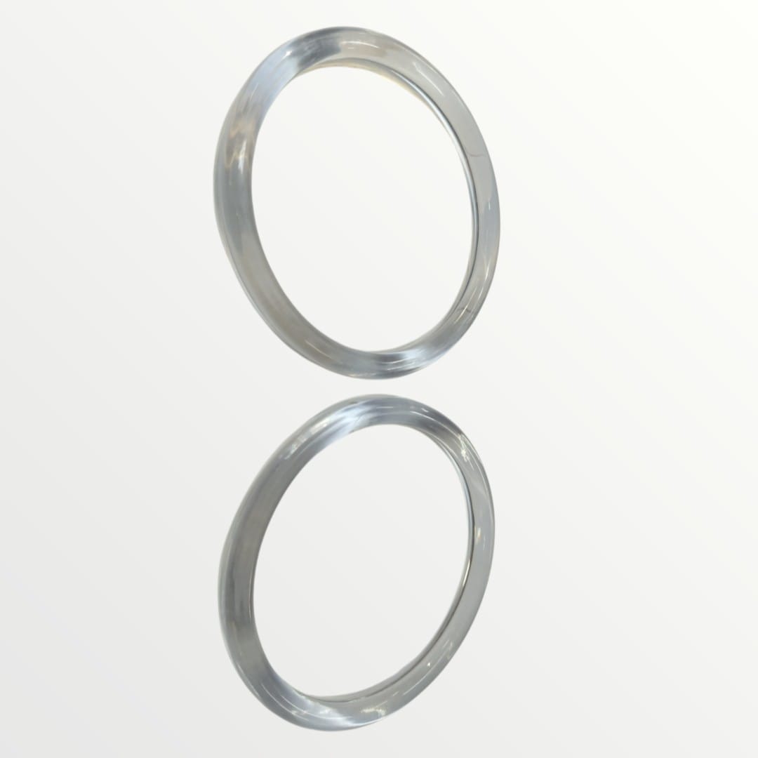 Round Transparent Bag Handle - 12cm - (SOLD AS A SET OF 2)