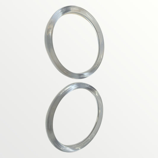 Round Transparent Bag Handle - 12cm - (SOLD AS A SET OF 2)